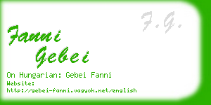 fanni gebei business card